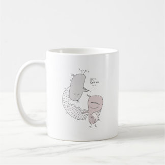 Mug les oiseaux adorent couple mignon accolades d'auto