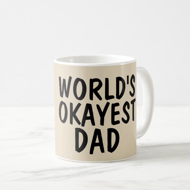 MUG LES PAILLES DE CAFÉ POUR DAD LE PLUS OKAYEST DU MO (Devant droit)