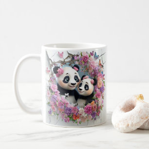 Mug Les Pandas Mère Et Bébé Émergent Jeu Du Mur