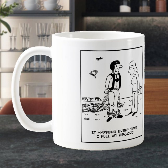 Mug Les pantalons du parachutiste tombent. Skydiver (Créateur téléchargé)