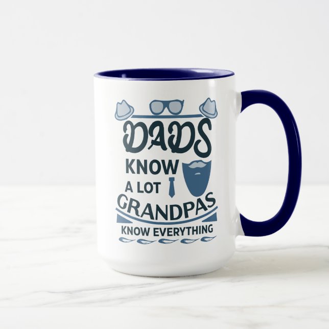 Mug Les papas connaissent beaucoup, les papas savent t (Droite)