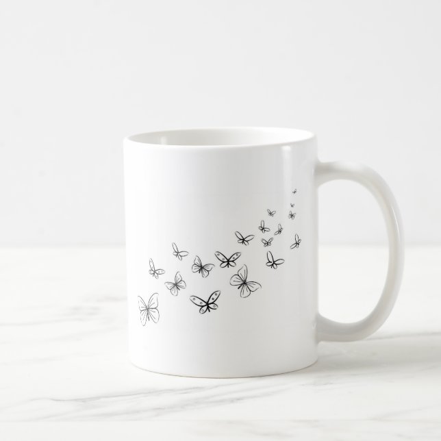 Mug Les papillons dansent à travers la page (Droite)