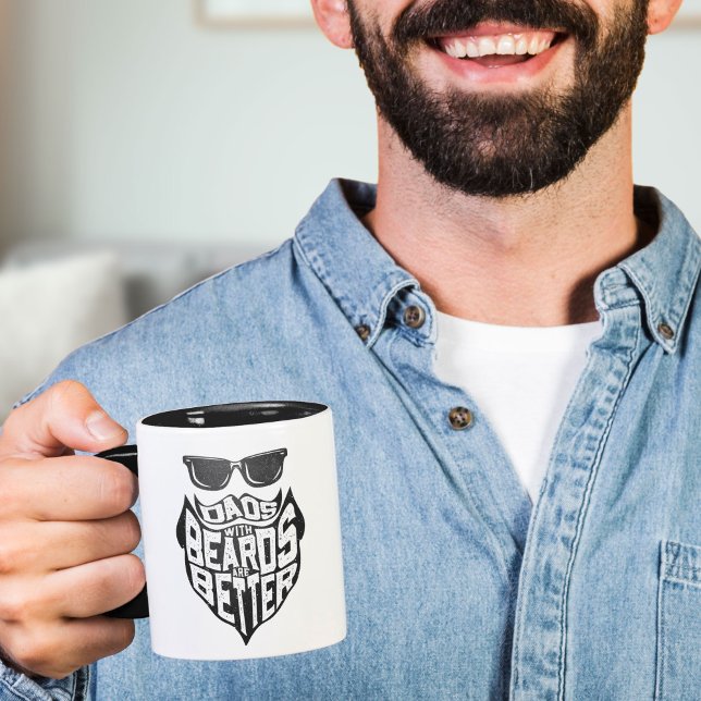 MUG LES PÂTES AMUSANTES AVEC DES PORTES SONT MIEUX FÊT (Dads With Beeards Are Better Gift for Father Daddy Granpa)