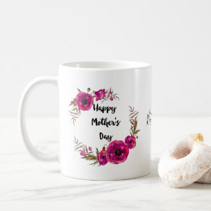 Mug Les pavots rose Fuchsia Meilleure maman - Fête des