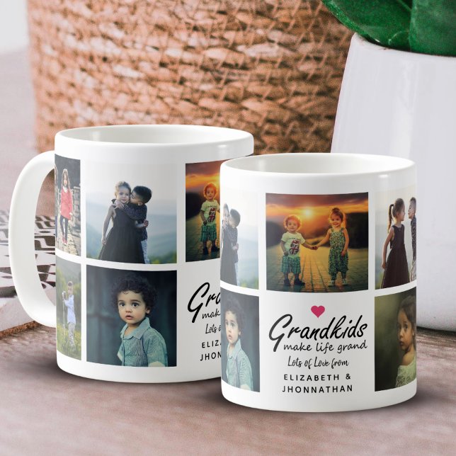 Mug Les petits-enfants font la vie Grand Collage Multi (Créateur téléchargé)