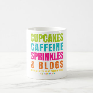Mug Les petits gâteaux, caféine, arrose et des blogs