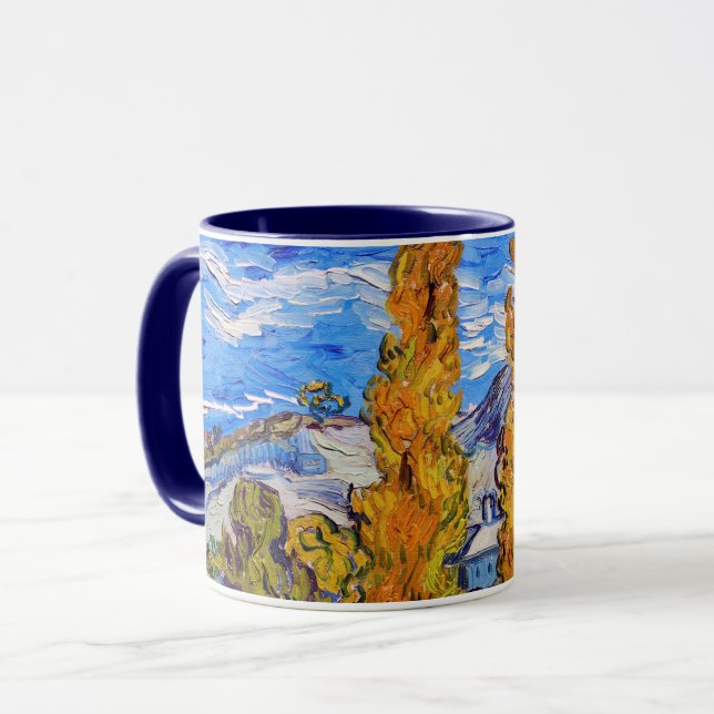 Mug Les Peupliers à Saint-Rémy, Van Gogh (Devant gauche)