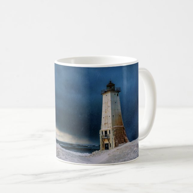 Mug Les phares | Frankfort Lighthouse Lake Michigan (Devant droit)