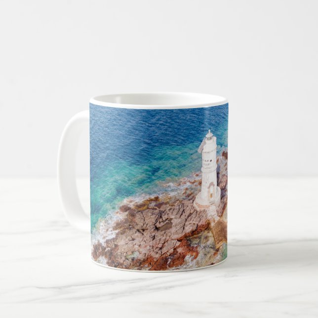 Mug Les phares | Phare de Mangiabarche Italie (Devant gauche)