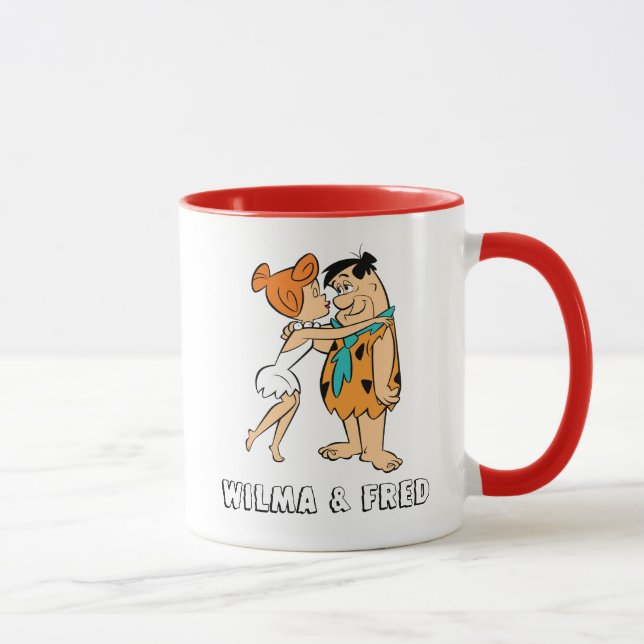 Mug Les Pierrafeu | Wilma Kissing Fred (Droite)