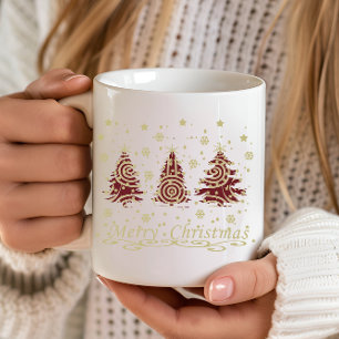 Mug Les pins de Noël modernes décorés