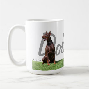Mug Les Pinschers rouges de dobermann avec la race