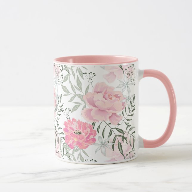 Mug Les pivoines roses (Droite)