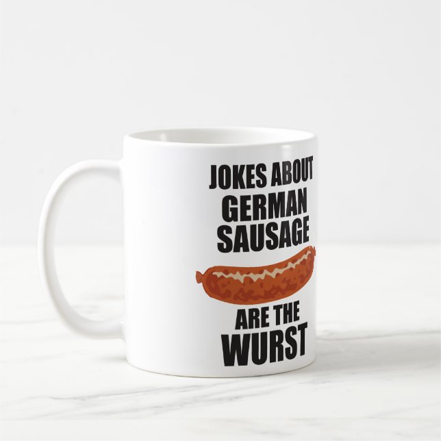 Mug Les plaisanteries au sujet de la saucisse (Gauche)