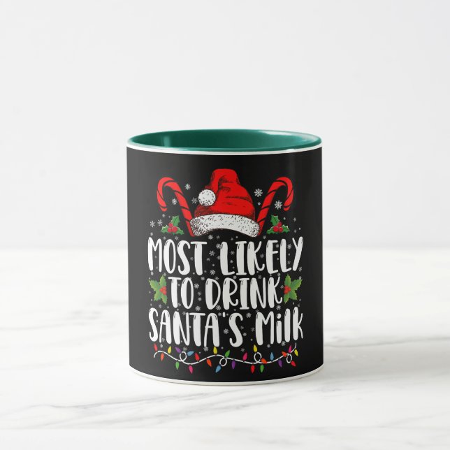 Mug Les Plus Susceptibles De Boire Père Noël Lait  Noë (Centre)