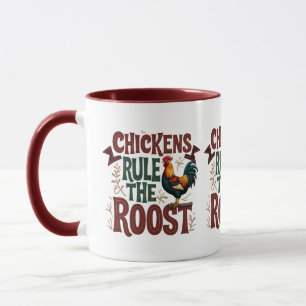 Mug Les poulets gouvernent la ferme rustique la plus p