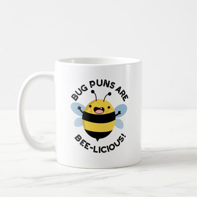 Mug Les Puns De Bug Sont Un Pun D'Abeille Drôle (Gauche)