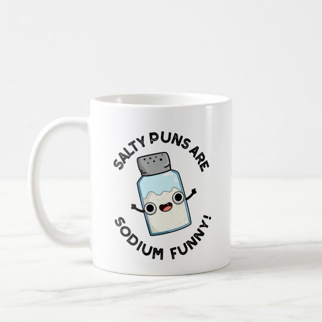 Mug Les Puns Salés Sont Sodium Drôle Chimie Pun Salé (Gauche)