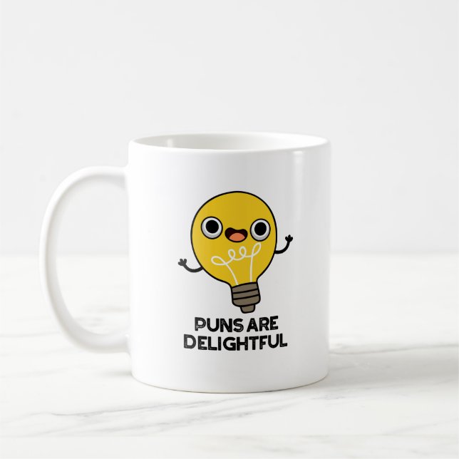 Mug Les Puns Sont De Délicieux Amusants Pun À Bulbe (Gauche)