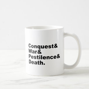 Mug Les quatre cavaliers - Conquête Pestilence de guer