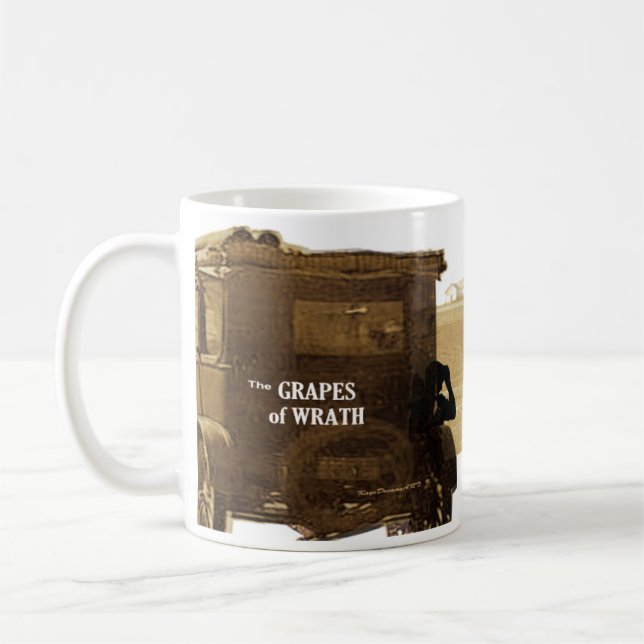 Mug Les raisins de la citation de colère (Gauche)