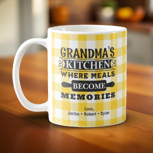 Mug Les repas de grand-mère deviennent souvenirs Jaune