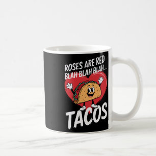 Mug Les roses sont rouges blah blah blah tacos drôle d