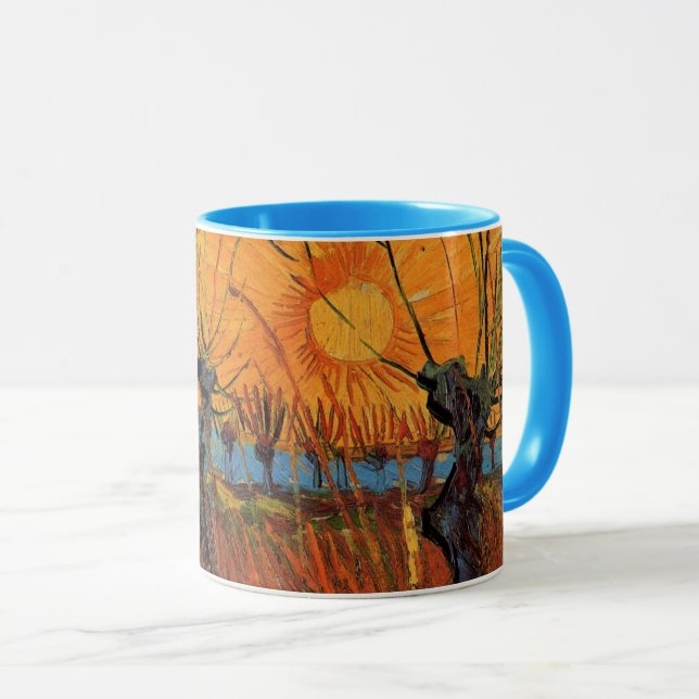 Mug Les saules au coucher du soleil par Vincent van Go (Devant droit)