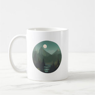 Mug Les sommets de la Lune : une scène sauvage nocturn