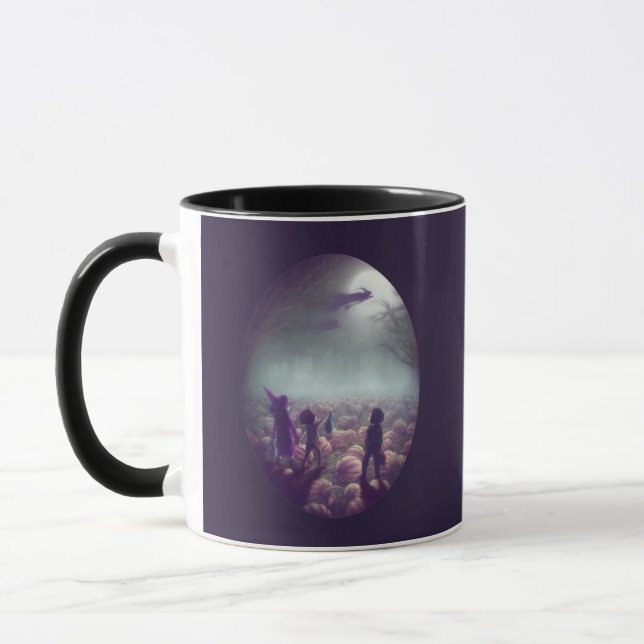 Mug Les sorcières de patchs Citrouilles qui volent dan (Gauche)