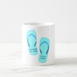 Mug Les souvenirs sont faits en tongs, design été 
