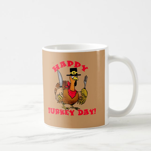 Mug Les T-shirts heureux de jour de la Turquie, sweat (Droite)