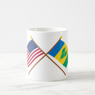 Mug Les USA et drapeaux croisés par Saint Vincent