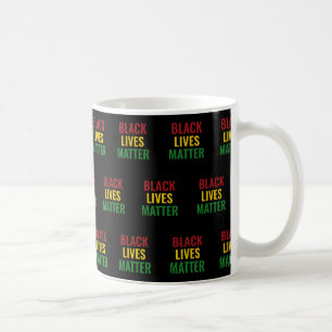 Mug LES VIES NOIRES ONT DE L'IMPORTANCE Rouge Jaune Ve