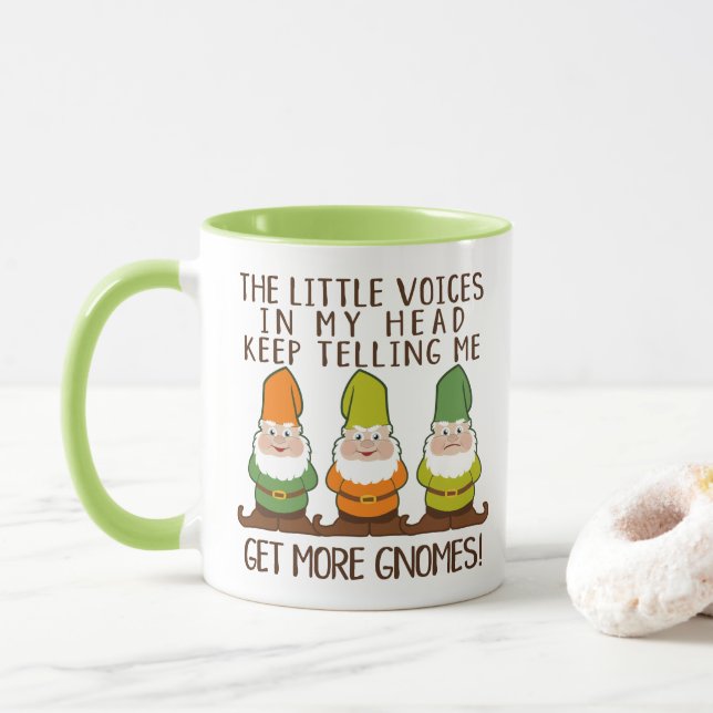 Mug Les voix de Littles obtiennent plus de gnomes (Avec donut)