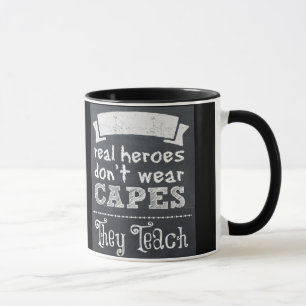 Mug Les vrais héros ne portent pas des caps qu'ils
