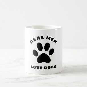 Mug Les vrais hommes aiment les chiens Texte personnal