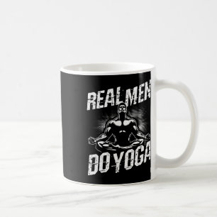 Mug Les vrais hommes font du yoga Pose de yoga drôle