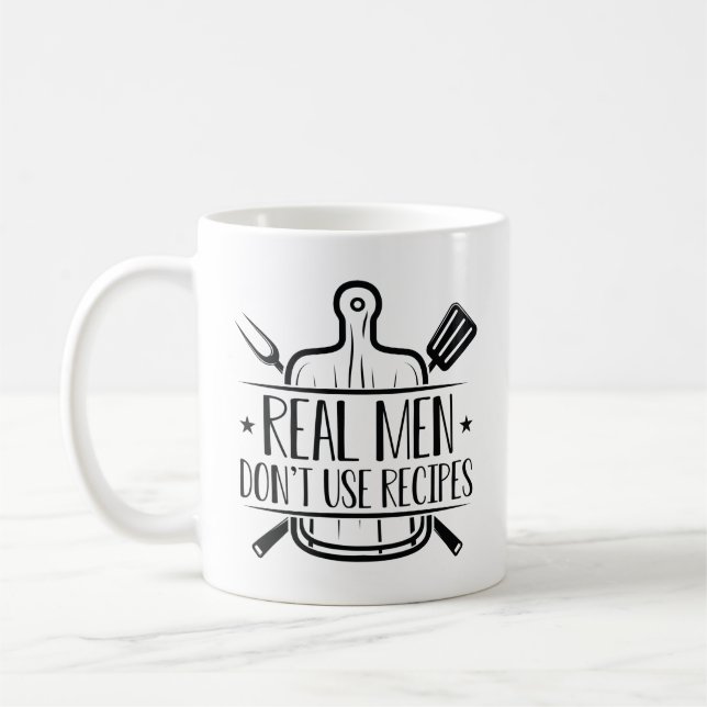 Mug Les vrais hommes n’utilisent pas de recettes (Gauche)