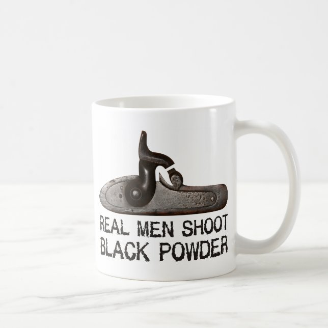 Mug Les vrais hommes tirent la poudre noire, fusil de (Droite)