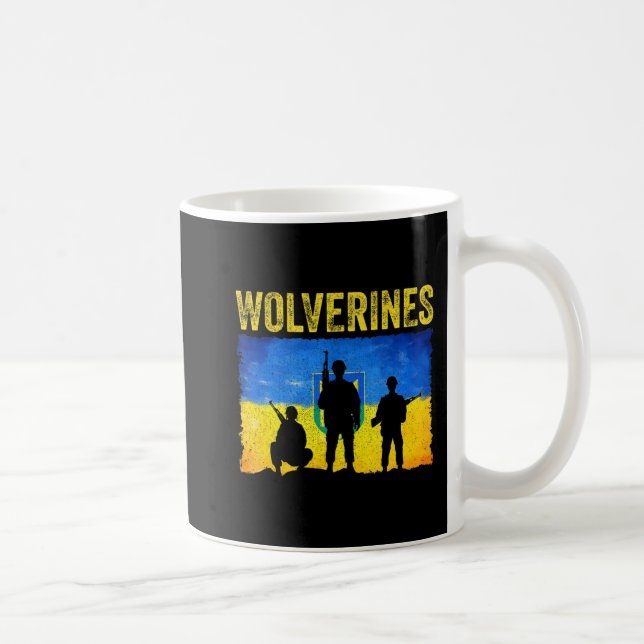Mug Les Wolverines soutiennent l'Ukraine (Droite)