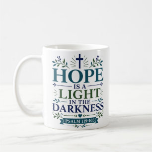 Mug L'espérance est une lumière dans les ténèbres Foi