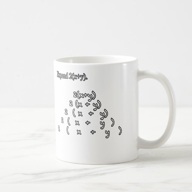 Mug L'essai drôle de plaisanterie d'examen de maths (Droite)
