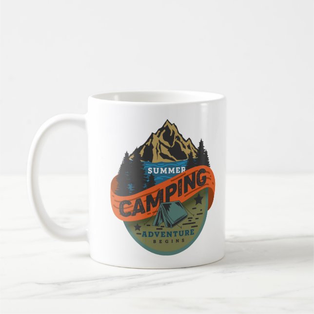 Mug L'été Camping Aventure commence (Gauche)