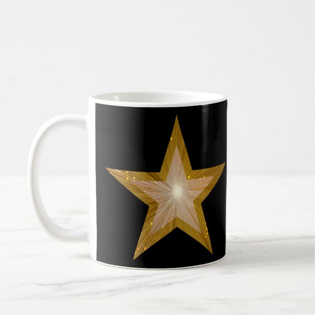 Mug L'étoile d'or 'STAR!' est noire (Gauche)