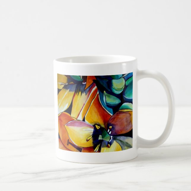 Mug L'étoile jaune de Bethléem l'aquarelle de fleurs (Droite)