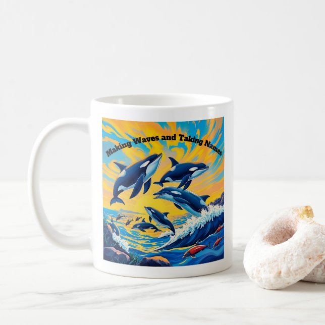 Mug L'étreinte de l'océan (Avec donut)