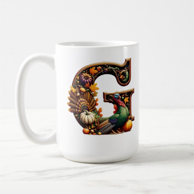 Mug Letter G Thanksgiving style  (Gauche)