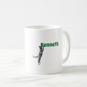 Mug - Letter M with Cat and Name