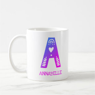 Mug Lettre A Nom Monogramme Enfants